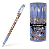 Ручка шариковая ErichKrause Tulips Stick, цвет чернил синий