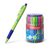 Ручка шариковая автоматическая ErichKrause JOY Neon, Ultra Glide Technology, цвет  чернил синий