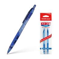 Ручка шариковая автоматическая ErichKrause XR-30 Original, цвет чернил синий (в пакете по 2 шт.)