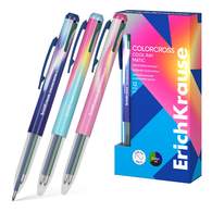 Ручка шариковая автоматическая 3в1 ErichKrause Colorcross Matic Cool Ray 0.7, цвет чернил ассорти 