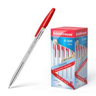 Ручка шариковая ErichKrause R-301 Classic Stick 1.0, цвет чернил красный 