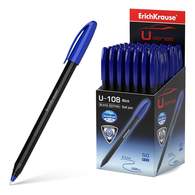 Ручка шариковая ErichKrause U-108 Black Edition Stick, Ultra Glide Technology, цвет чернил синий 