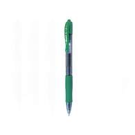 Ручка гелевая Pilot BL-G2-5-G G-2, 0,5мм, автомат, прозрачный корпус, с резиновым упором, зеленая