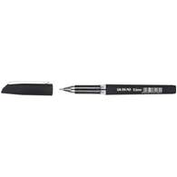 Ручка гелевая, 0,5мм, нубуковый корпус, металлический клип, черная