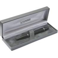 Ручка шариковая Scrinova Premium, матовый черный корпус, в подар. упак.