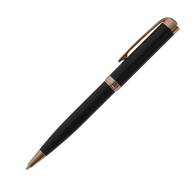 Ручка шариковая Manzoni Savona цвет корпуса: черная/роз.зол, картн.футл.