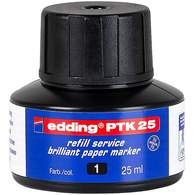 Чернила для маркеров пигмент EDDING PTK25/001, 25мл, черные