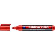 Маркер перманент Edding 300/002, 1,5-3мм, красный