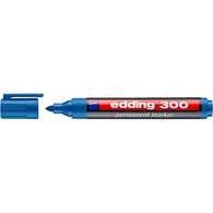 Маркер перманент Edding 300/010, 1,5-3мм, голубой