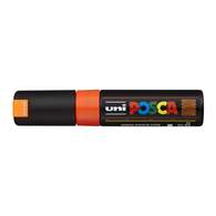 Маркер акриловый UNI  POSCA PC-8K, флуоресцентно-оранжевый, до 8.0 мм, наконечник скошенный
