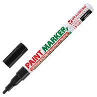 Маркер-краска лаковый (paint marker) 2 мм, ЧЕРНЫЙ, БЕЗ КСИЛОЛА (без запаха), алюминий, BRAUBERG PROFESSIONAL