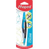 Циркуль из цинкового сплава, MAPED METAL OPEN, эргономичный, с защитой иглы, в блистере, цвета ассорти