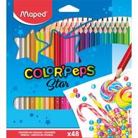 Карандаши цветные MAPED COLOR PEPS, треугольные, ударопрочный грифель, в карт. футляре, 48цв