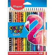 Цветные карандаши, MAPED COLOR′PEPS ANIMALS, 18 цветов, декорированные, в картонной коробке