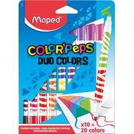 Фломастеры Maped Color Peps Duo, двусторон., 20 цв., 10 шт.