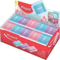 Ластик MAPED ESSENTIALS SOFT мягкий, ассорти, дисплей