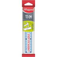 Суперпрочная плоская линейка, MAPED STUDY UNBREAKABLE, 15 см, в пакете с подвесом