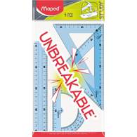 Набор суперпрочных принадлежностей для черчения, MAPED STUDY UNBREAKABLE, 4 предмета, в пакете с подвесом