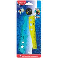 Линейка CROC CROC 15-30 см складная с фиксатором, фигурная, полупрозрачная, в блистере