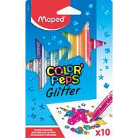 Фломастеры с блестками, MAPED COLOR′PEPS GLITTER, в картонном футляре, 10 цветов