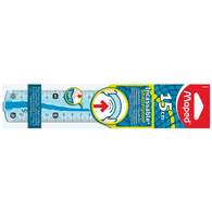 Линейка Maped Flex 15 см, резин. вставка, двустор. градуировка