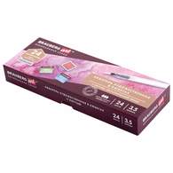 Акварель художественная кюветы НАБОР 24 цвета по 3,5 г, металлический кейс, BRAUBERG ART PREMIERE