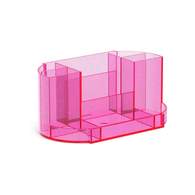 Подставка настольная пластиковая ErichKrause Victoria, Glitter, розовый