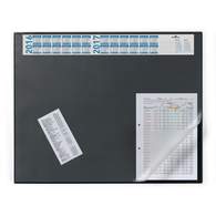 Подкладка для письма Durable, с календарем, с прозрачным листом, 520*650 мм, черный
