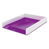 Двухцветный лоток для бумаг Leitz WOW, фиолетовый металлик/белый