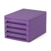Файл-кабинет 4-секционный пластиковый ErichKrause Iris, фиолетовый