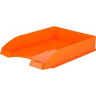 Лоток для бумаг горизонтальный оранжевый неон