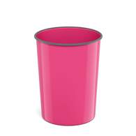 Корзина для бумаг литая пластиковая ErichKrause Bubble Gum, 13.5л, розовая