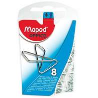 Скрепки-бабочки Maped, никелированные, 40 мм, 8 шт.