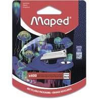 Степлер декорированный, MAPED DEEPSEA PARADISE MINI, для скоб 26/6 + 400 скоб в комплекте, встроенный дестеплер, в блистере