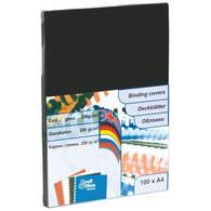 Обложка картонная глянец ProfiOffice, А4, черный, 250 г/м2, 100 шт.