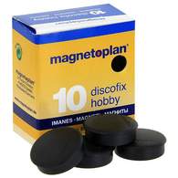 Магниты Magnetoplan Hobby d=25х8мм, 10шт/уп, в коробке, черные 1664512