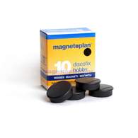 Магниты Magnetoplan Standart d=30х8мм, 10шт/уп, в коробке, черные 1664212