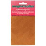 Магниты символьные Magnetoplan, d=15мм, 30шт на подложке, в блистере, для планингов, оранжевые 1253144