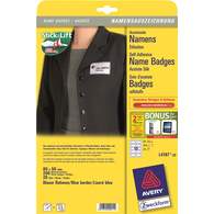 Бейдж самоклеящиеся Avery Zweckform 80х50мм, именной, белый в красной рамке, 10шт/л, 20л/уп 4786-20