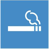 Информационная табличка APLI Место для курения, 114*114 мм