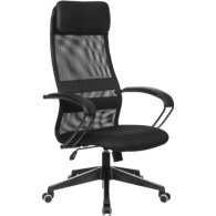 Кресло для руководителя Easy Chair 655 TTW черное (искусственная кожа/сетка/ткань, пластик) 
