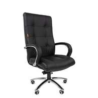 Офисное кресло Chairman 424 Россия кожа черная