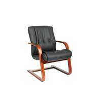 Кресло офисное CH-653 кожа черная