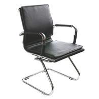 Кресло для посетителя Бюрократ CH-993-Low-V, кожзам, черный