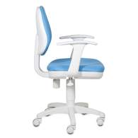 Кресло детское  CH-W356AXSN/15-107 белый пластик, ткань, голубое