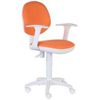 Кресло детское  CH-W356AXSN/15-75 белый пластик, ткань, оранжевое