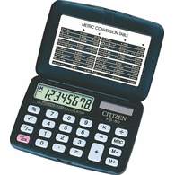 Калькулятор карманный Citizen FS-60BKII, 8-разрядный, черный