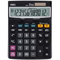 Калькулятор настольный полноразмерный Deli E1630, 12-р, дв.пит,188x140мм,черн