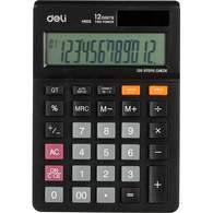 Калькулятор настольный полноразмерный Deli EM01320,12-р, дв.пит, 149х103мм,черн