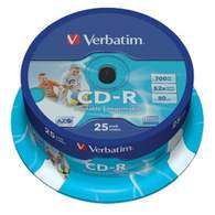 Диск CD-R Verbatim 700Мб, 52x, CB/25шт